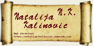 Natalija Kalinović vizit kartica